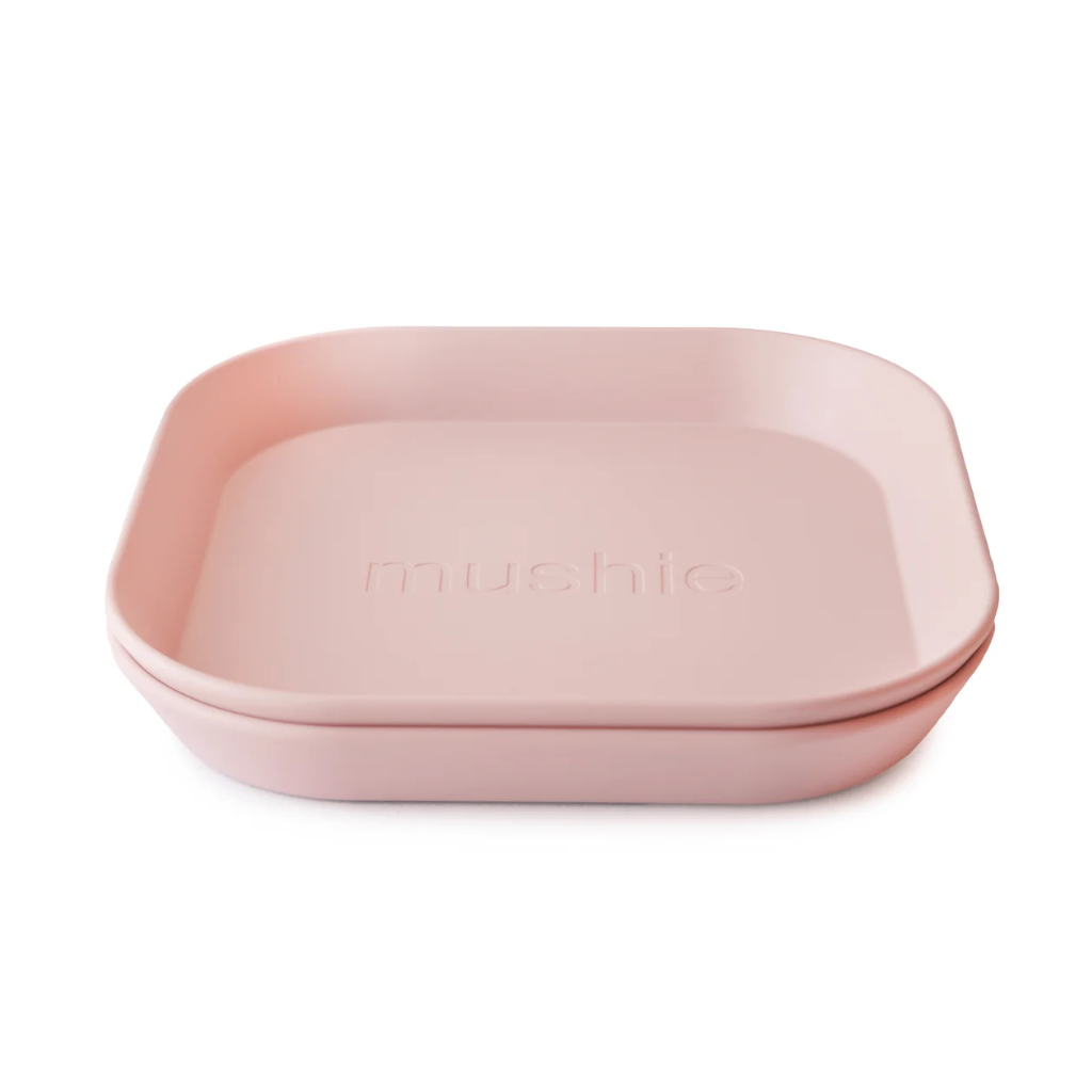 Lot de deux assiettes - Mushie - Rose 