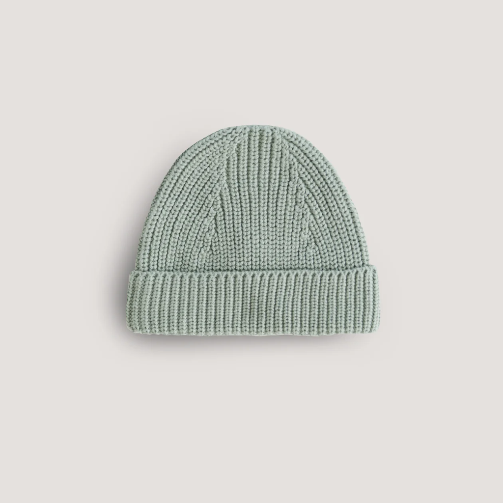 Bonnet en coton - Mushie - Vert (0-3m) 