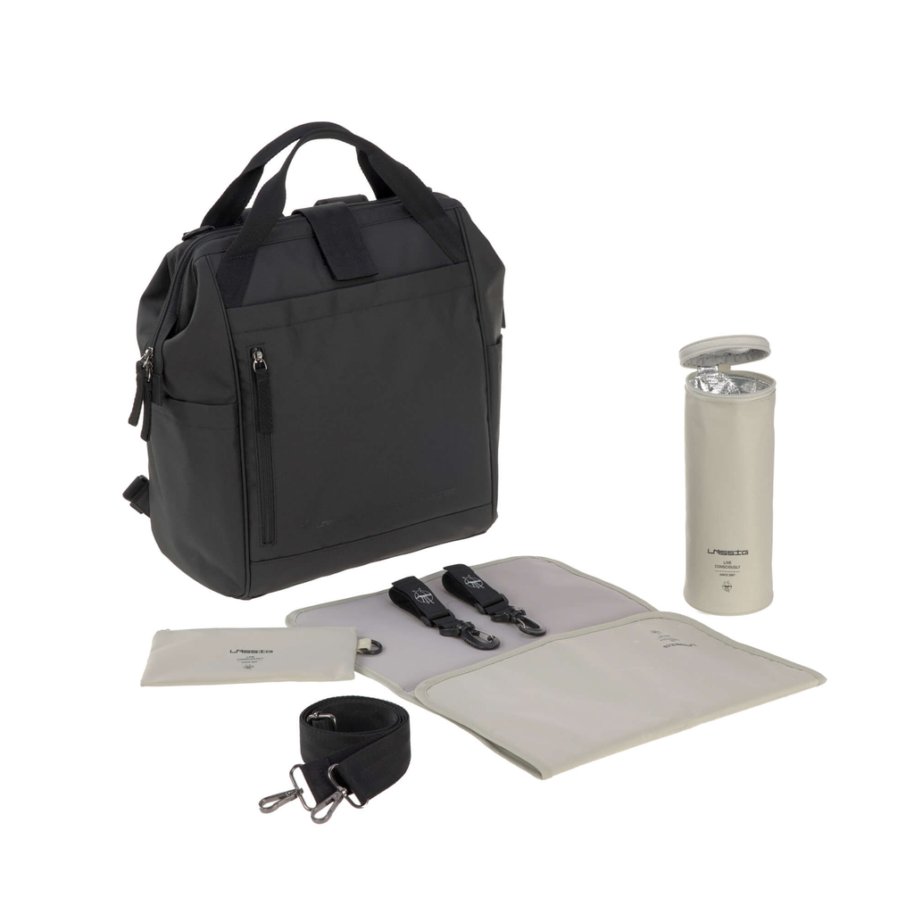 Sac à dos à langer - Lässig - Goldie up green label Noir 