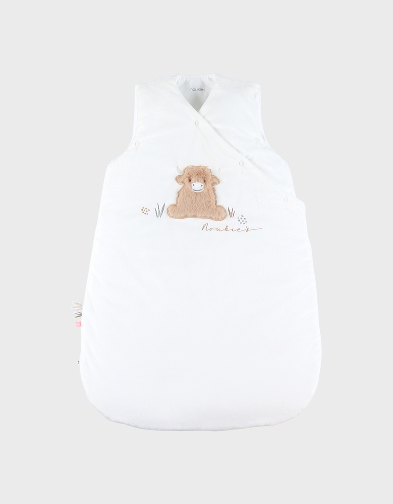 Gigoteuse - Noukie's - écrue brodée blanc en Veloudoux 1-6 mois (70cm) Tog 2-3,5 