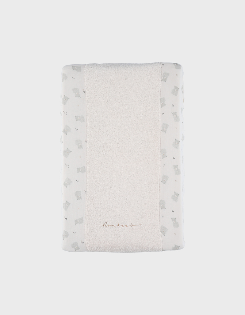 Housse pour matelas à langer - Noukie's - éponge écrue 67x45 Fluffy