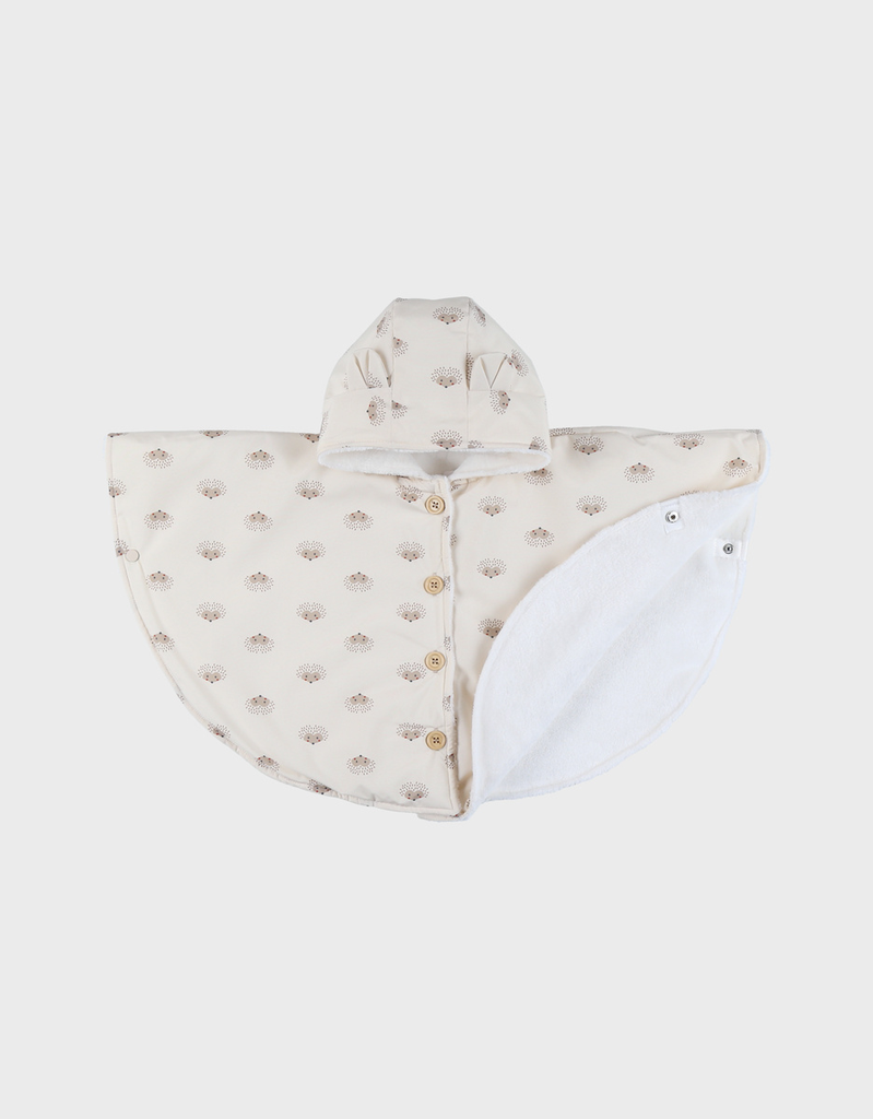 Poncho de voyage - Noukie's - Imperméable doublure groloudoux, perle (6-12 mois) 