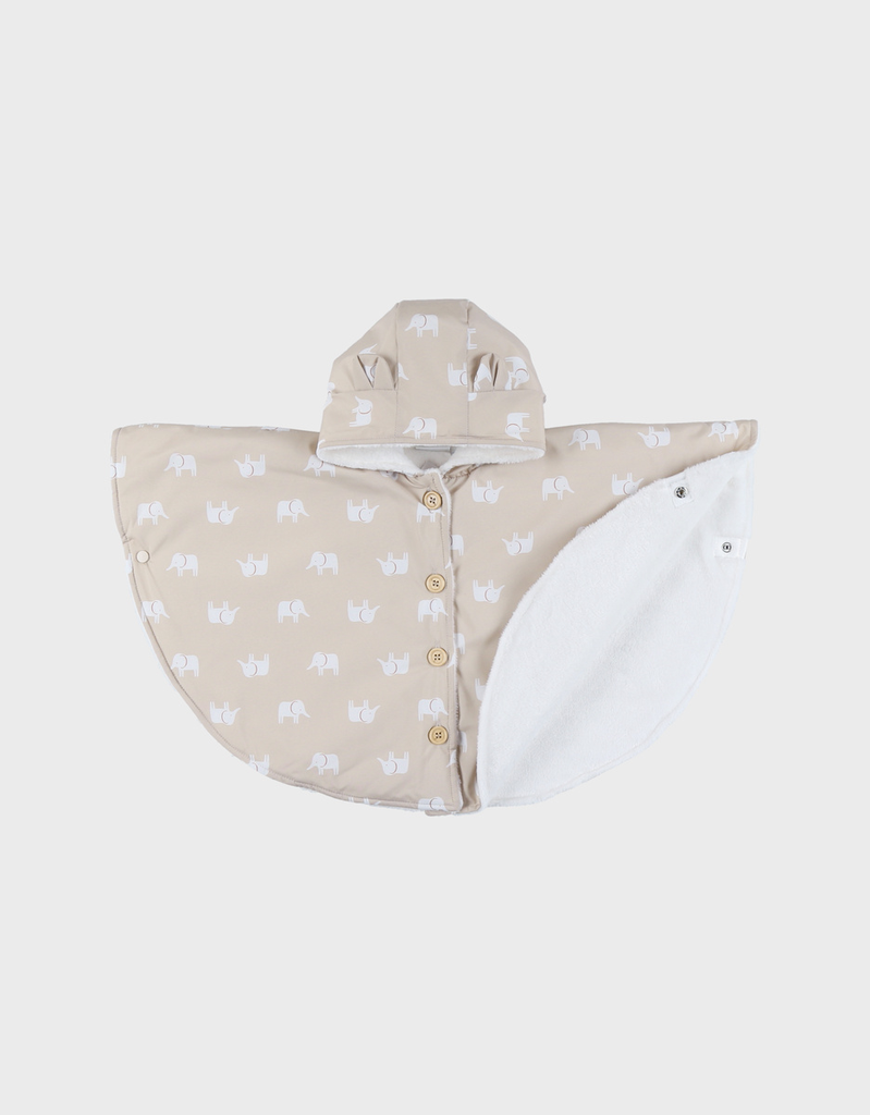 Poncho de voyage - Noukie's - Imperméable doublure groloudoux, beige (6-12 mois)  
