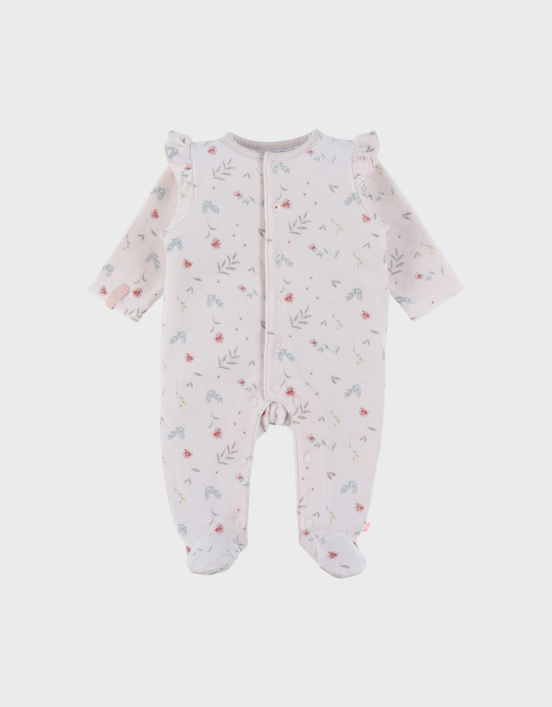 [5414220215116] Pyjama en velours - noukie's - Fleuris à volant , 6 mois  