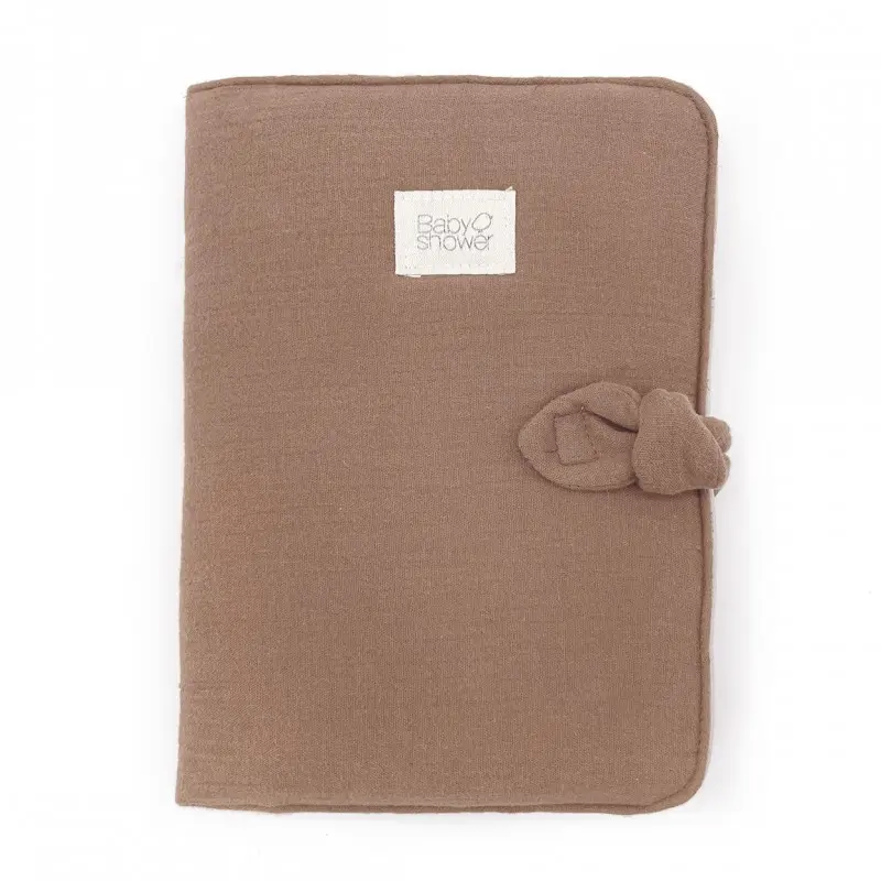Protège carnet de santé - Babyshower - Knot caramel glacé