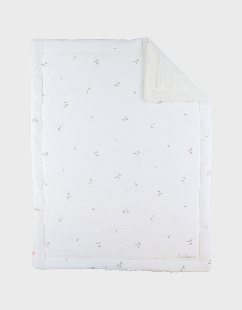 couverture - Noukie's - Blanche en gaze de coton bio. 75x100cm 