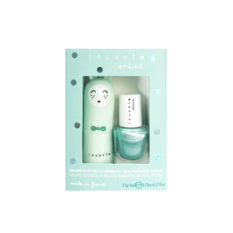 Coffret Aqua duo - Baume à lèvres et vernis à l'eau - Inuwet - Pomme