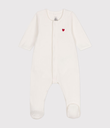 Bodyjama en velours - Petit Bateau - Cœurs 1 mois (54cm)