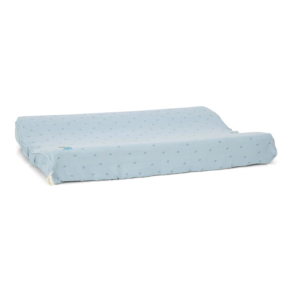 Housse pour matelas à langer - Little Dutch - Bleu Essentials