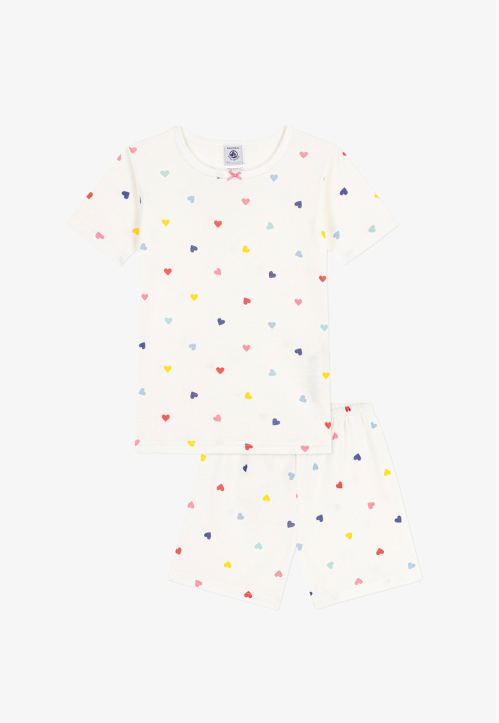 Pyjama short - Petit Bateau - Coton imprimé cœurs 2 ans (86cm) 