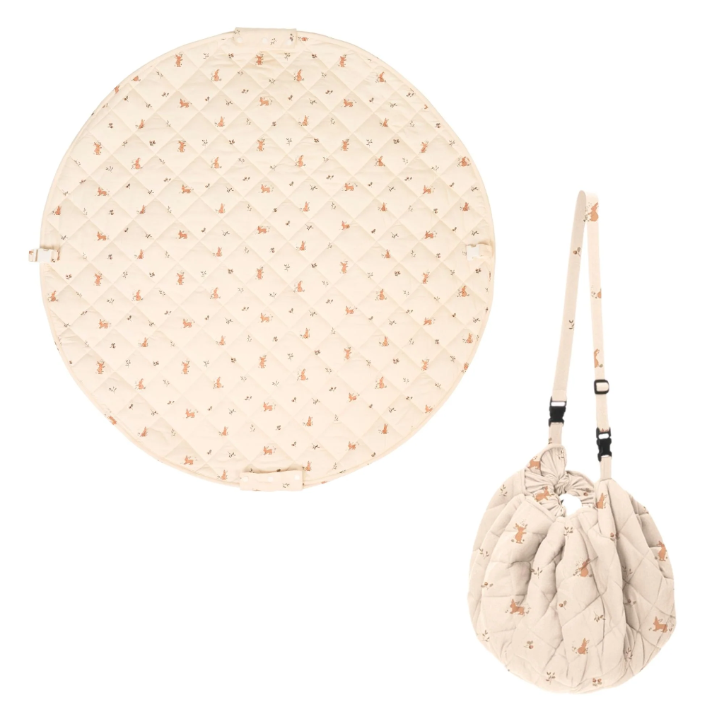 Tapis d'éveil Coton Bio - Play & Go - Lapins 