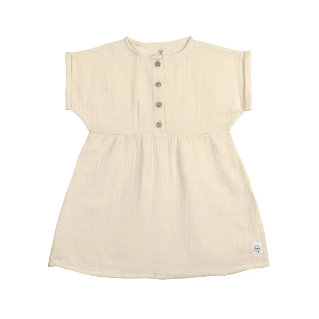 Robe en mousseline - Lassig - 3/6 mois - Coton bio, Vanille  