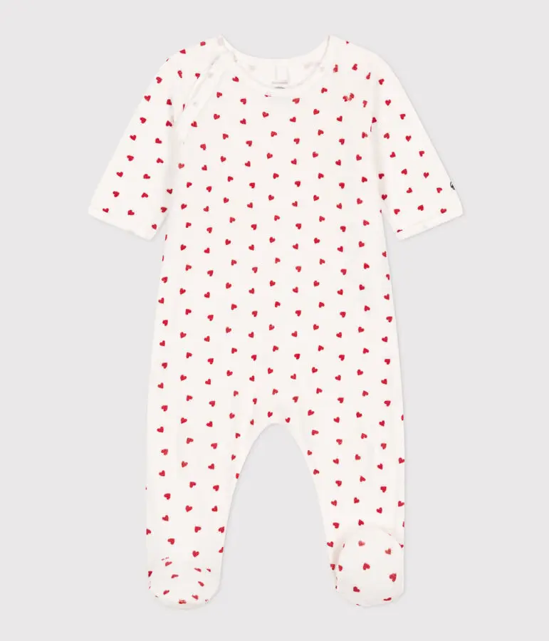 Pyjama bébé en velours cœurs - petit bateau - 9mois (71cm)   