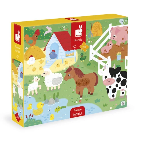 Puzzle Tactile - Janod - La ferme 
