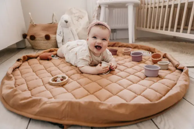 Tapis d'éveil/sac de rangement - Play & Go - Soft organic Brun