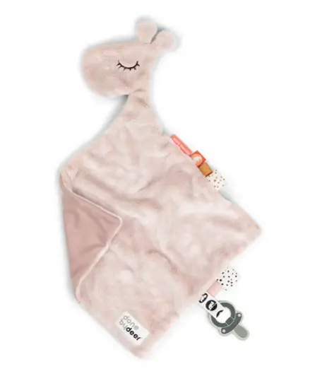 Doudou plat attache-sucette - done by deer - Lalee rose