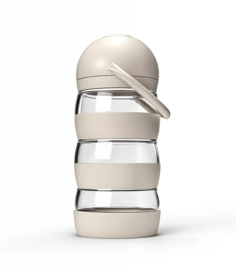 boite doseuse 3 compartiments 11 Doses  - Elhée - Beige