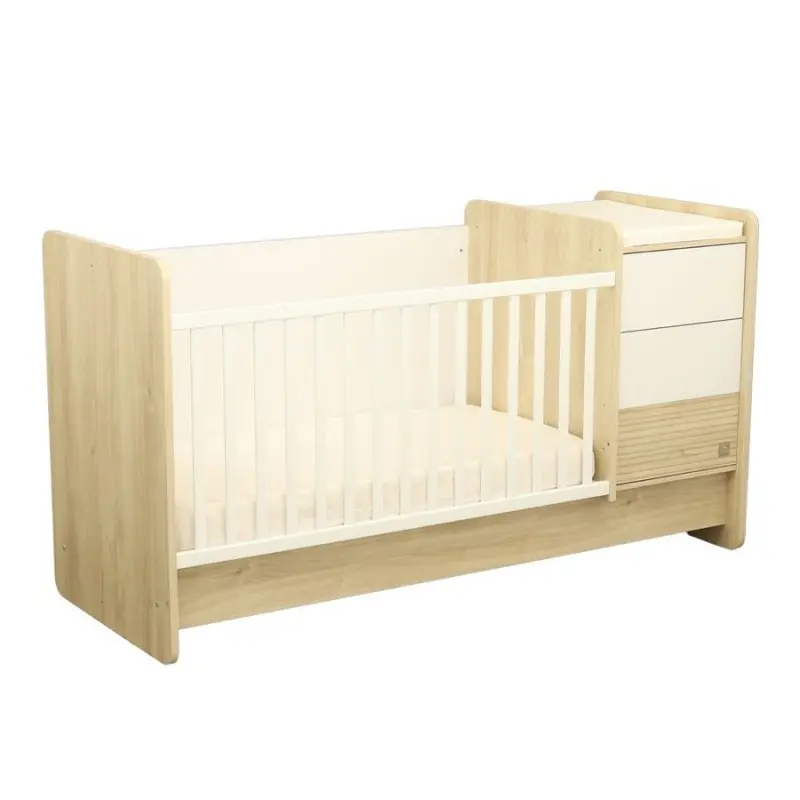 Lit Bébé Combiné- Sauthon - Paloma  - 70 x 140 Evolutif - Blanc  