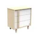 Commode - sauthon -  Nature - 3 Tiroirs Blanc et Bois