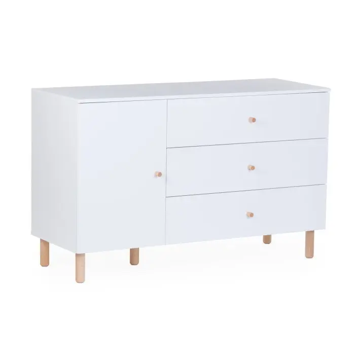 Commode 4Tiroirs  - Childhome -  Wonder White - Blanc 