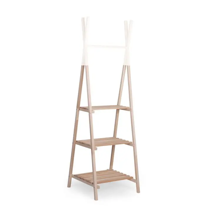 Tipi Porte Manteaux  - Childhome - Tipi- Bois et Blanc