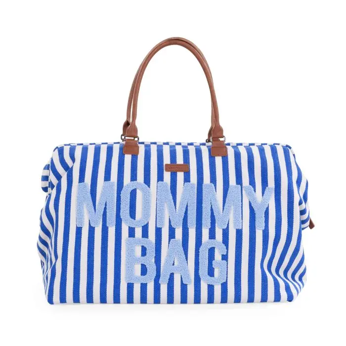 Sac à langer - Childhome - Mommy Bag Rayures Bleu Electrique