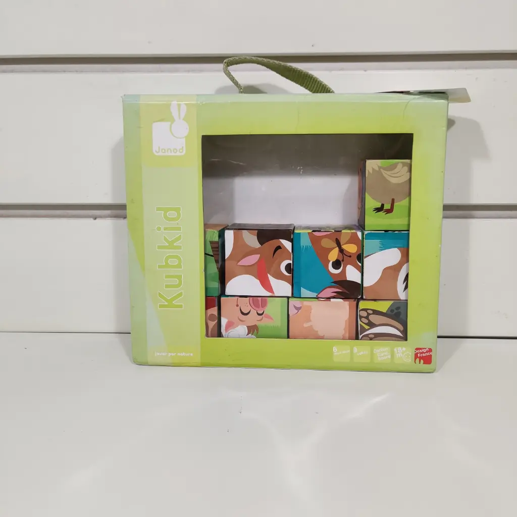 Puzzle Cubes - Janod - Animaux De La Ferme