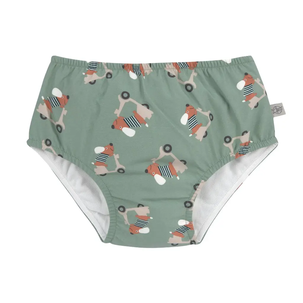 Maillot de bain couche - Lässig - Chien Vert blanc 3/6 mois 