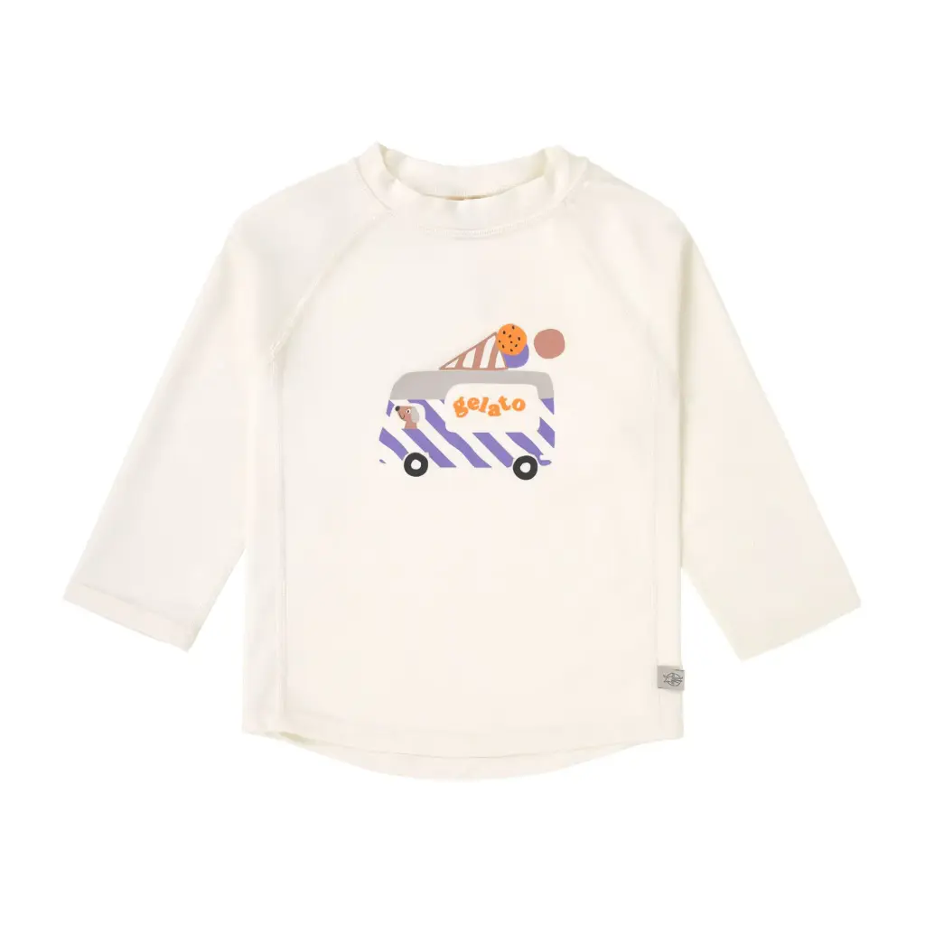 T-shirt De Bains Manche Longue - Lässig - Chien Glacier Blanc 19/24Mois Anti-UV    