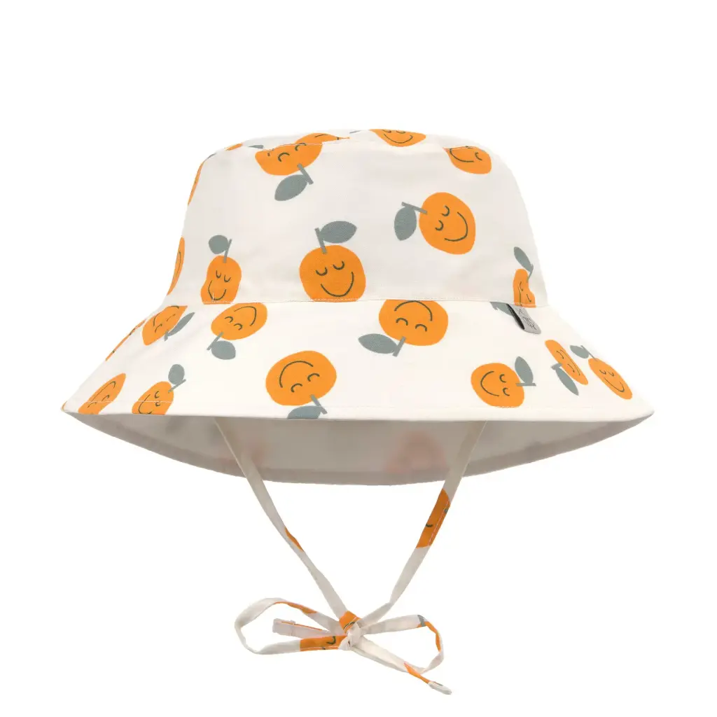 Chapeau anti UV réversible - Lässig - Orange Blanc 3/6Mois 