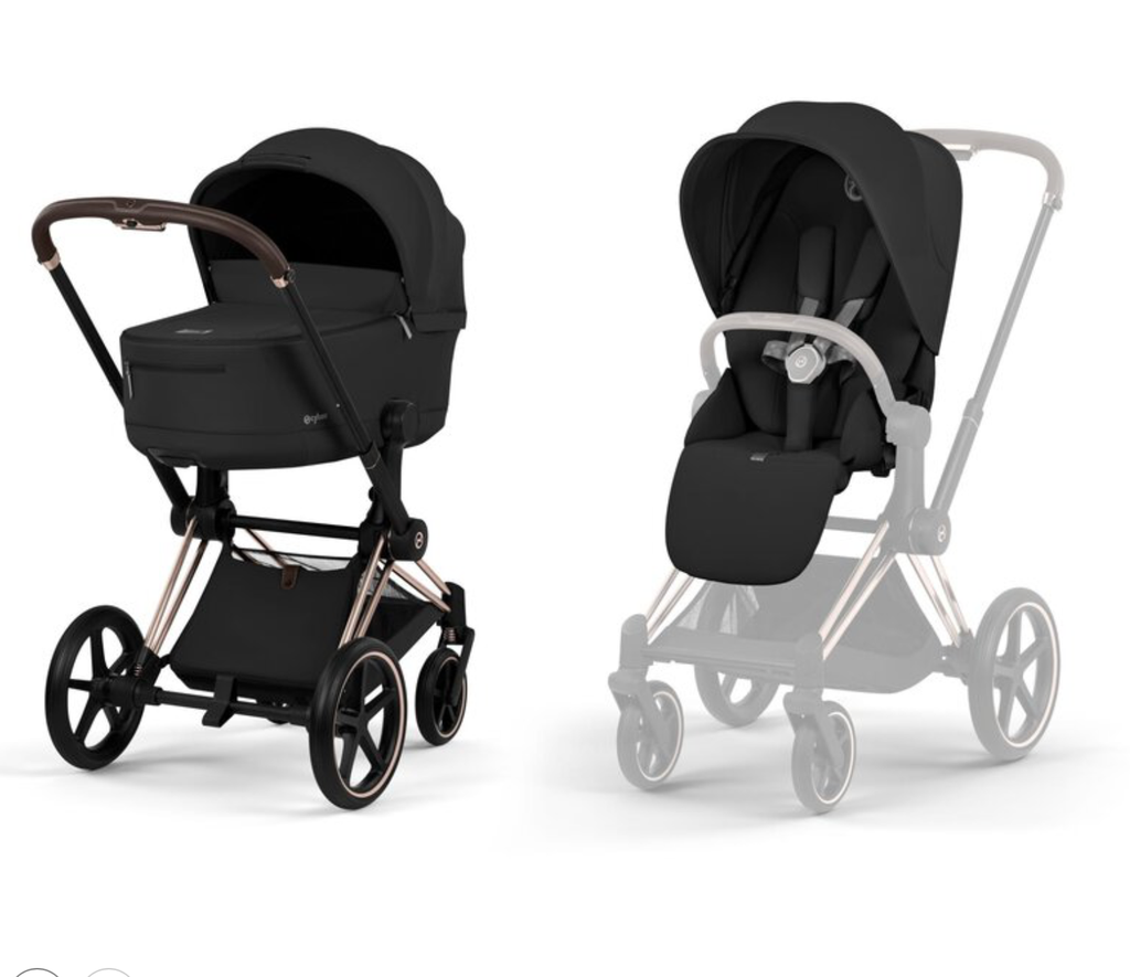Poussette - Cybex Priam 2026- Sepia Black Rose Gold