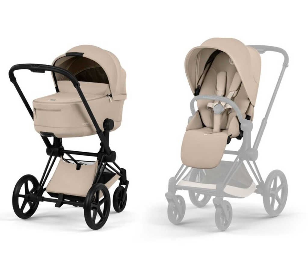 Poussette - Cybex Priam 2026- Cozy Beige Matt Black Farme 