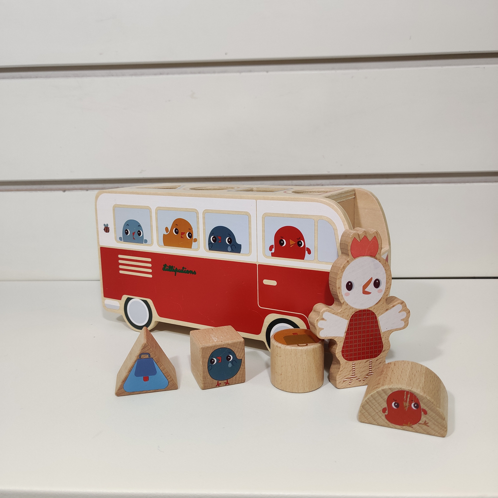 Boîte à formes en bois - Lilliputiens - Bus à Formes Paulette