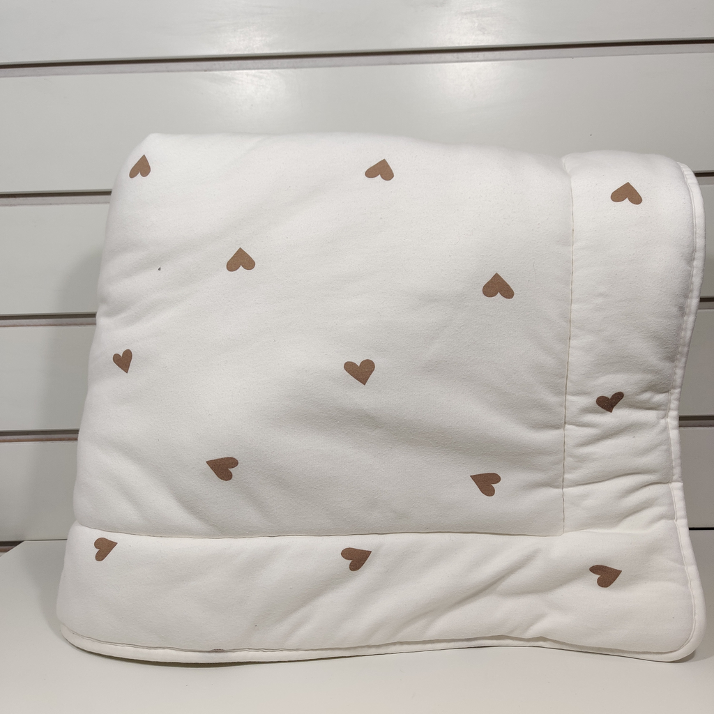 Tapis de parc - Childhome - Blanc et coeur brun