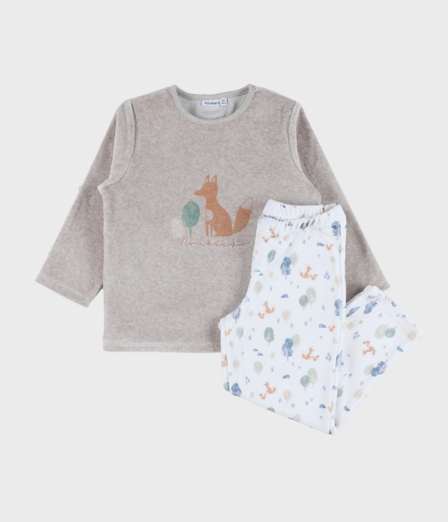 Pyjama en velours - noukie's - Imprimée Renard 2pièces 3ans 