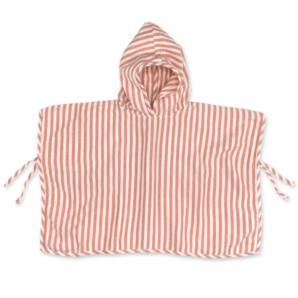 Poncho de bain - Bemini - 9-36 mois Gaze de coton Rose