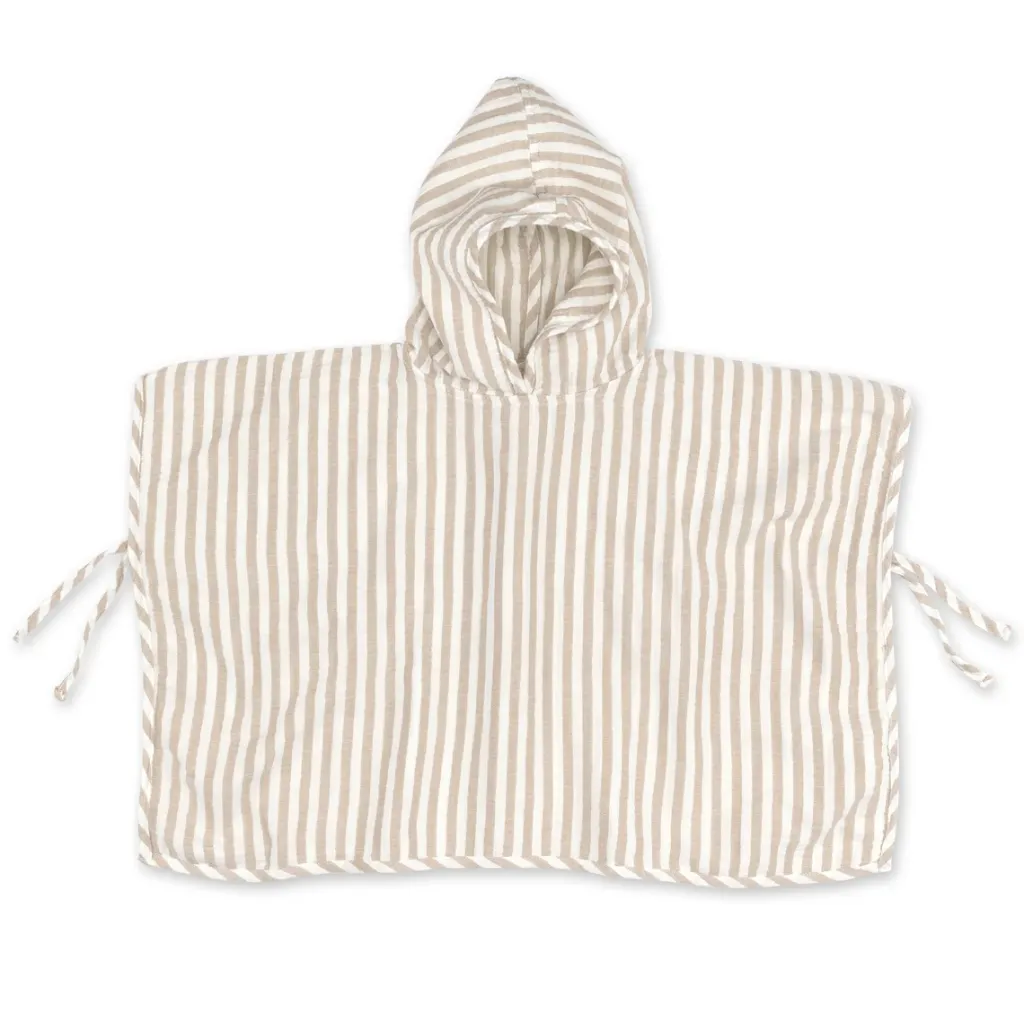 Poncho de bain - Bemini - 9-36 mois Gaze de coton Beige