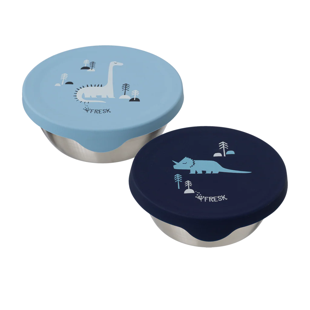 [8721264950758] Boîte à snack - Fresk - 2 Pot alimentaire -Dino