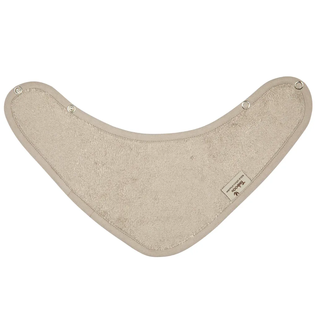 Bavoirs Bandana doublé- Timboo - Feather Grey