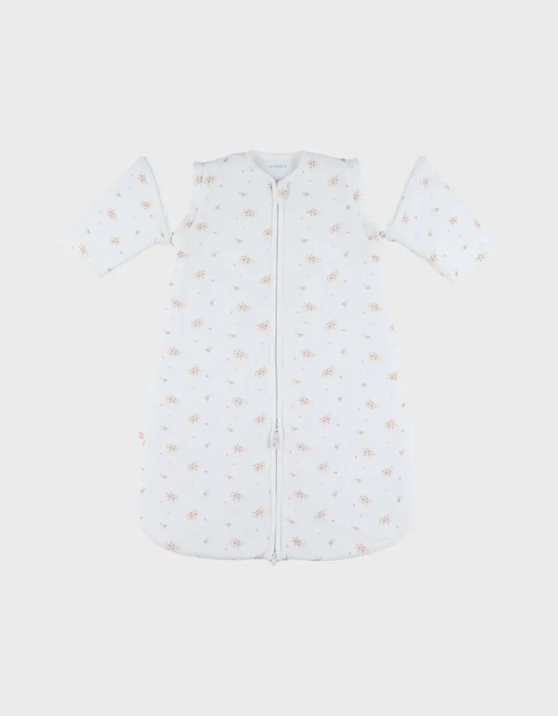 [5414220244031] Gigoteuse Magic Bag - Bemini -  1/6Mois Tog2 Mousseline bio Blanc Fleuri