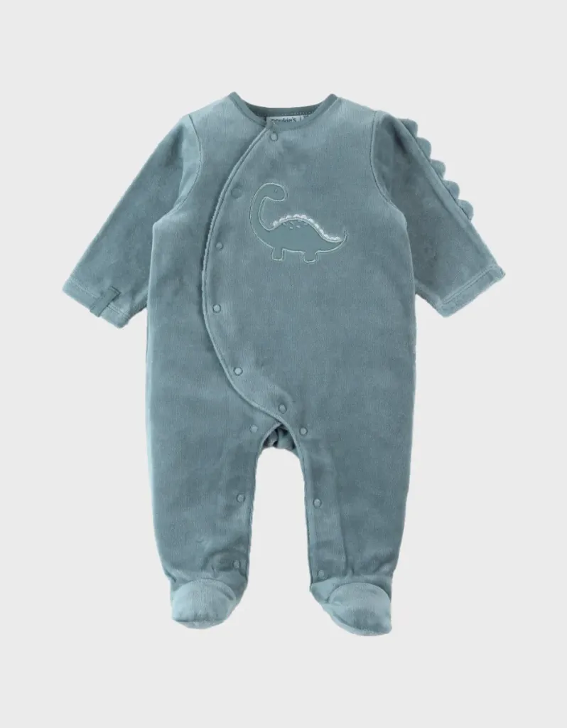[5414220186850] Pyjama en velours - noukie's - Dinosaure Bleu 6Mois