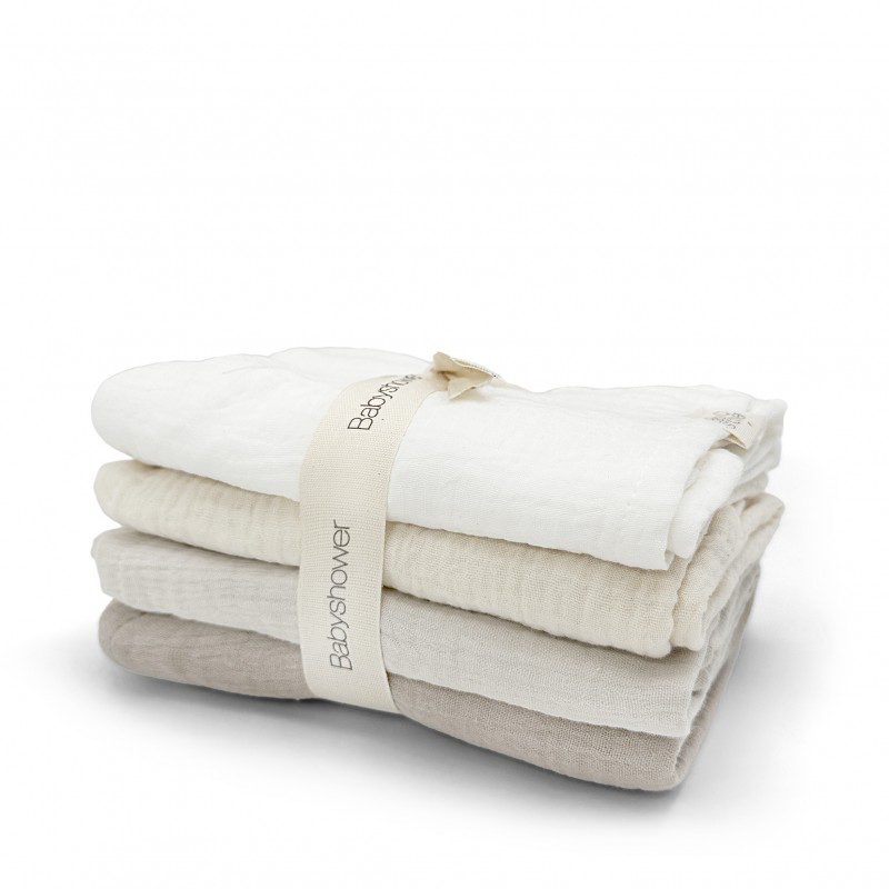 Set 4 langes -  Babyshower - ivory