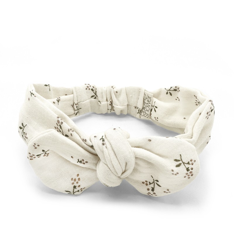 [9507153841579] Bandeau bébé coton - Babyshower - roseberry