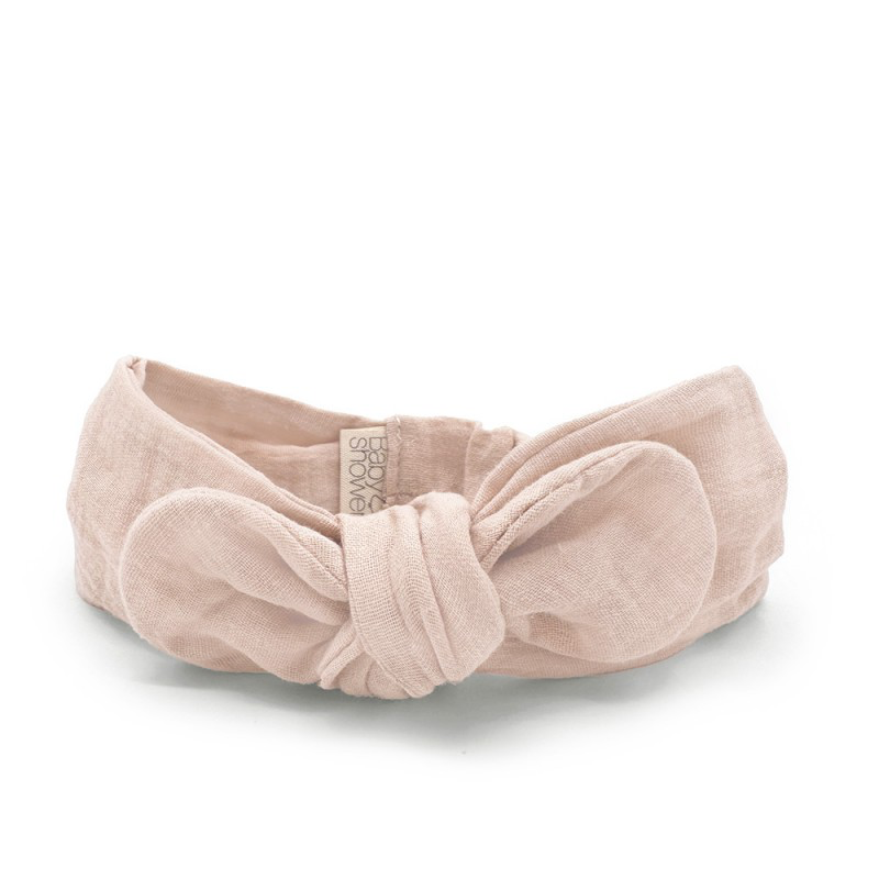 Bandeau bébé coton - Babyshower - nude powder