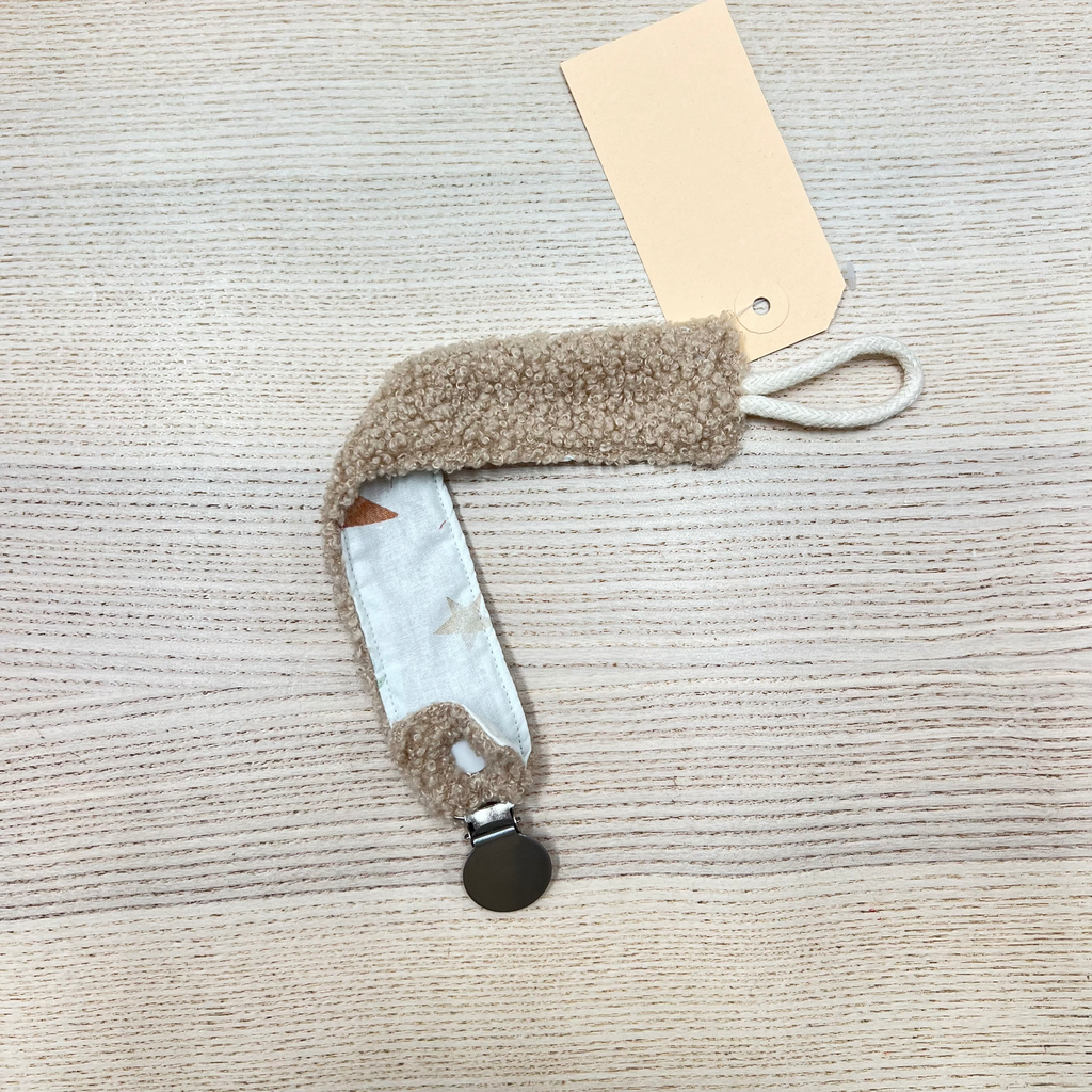 [FC-119] Attache tétine - Fleur de coton - Tedy Ours