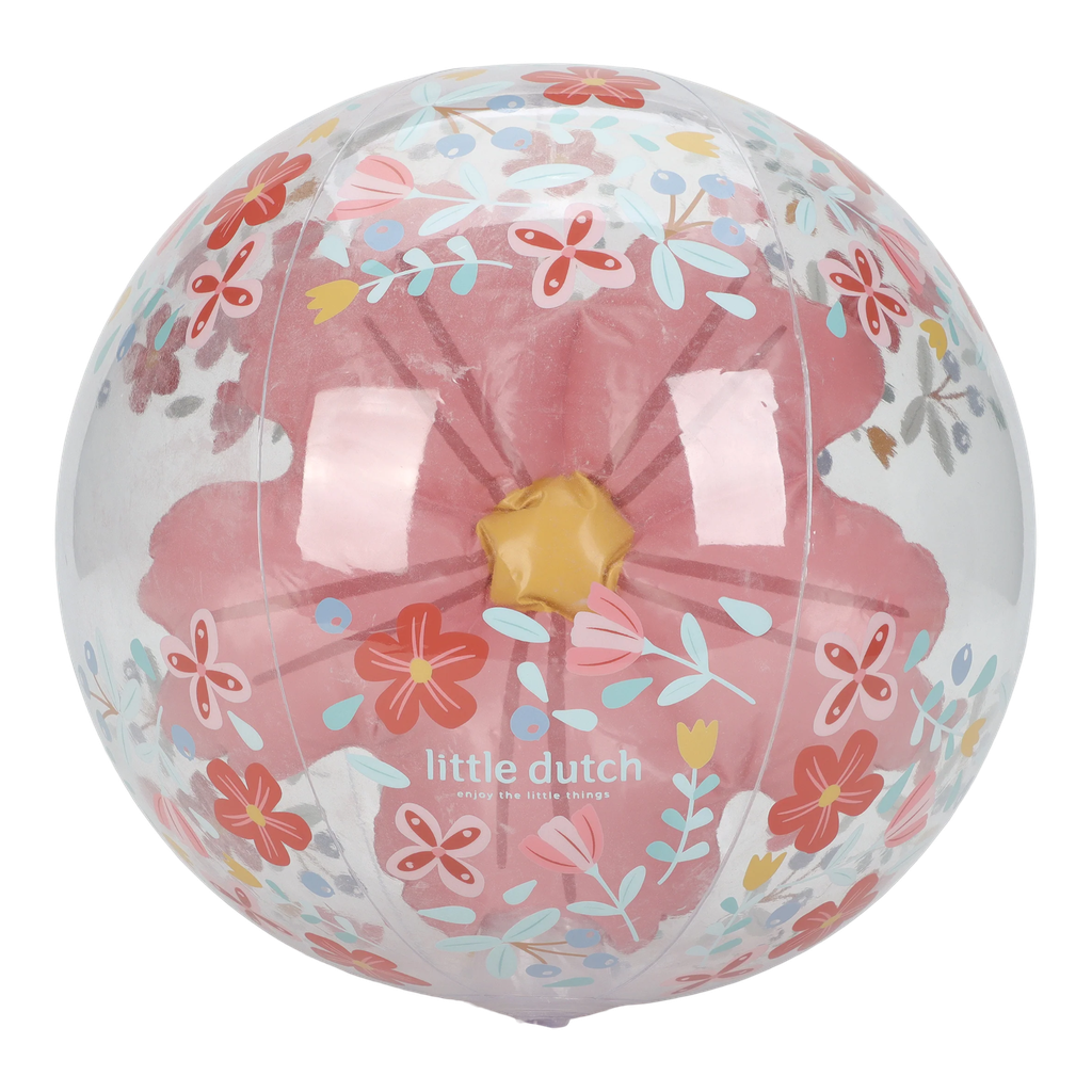 Ballon de Plage - Little dutch - Rose  Fleur 3D