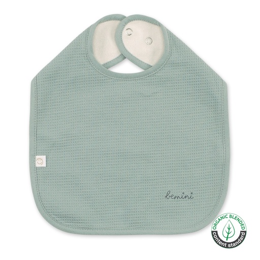 [358WAFLE76WU] Bavoir waterproof - Bemini -  waffle lunar bio