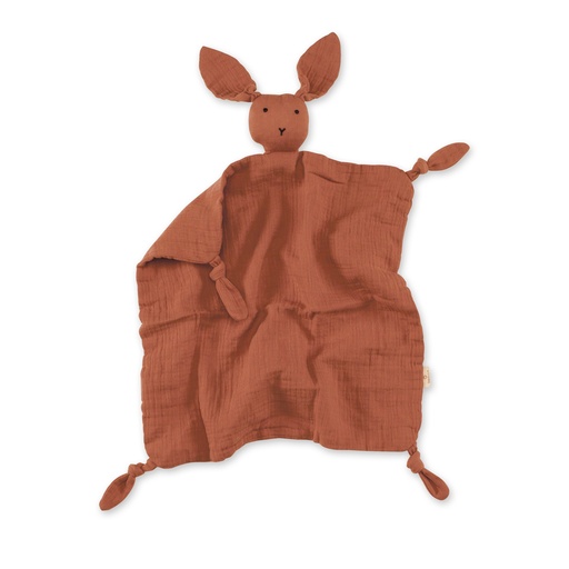[008BUNNY87SU] Doudou - Bemini -  terracotta mousseline de coton 