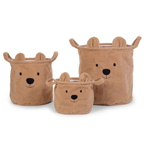 [5420007163112] Paniers de rangement - Childhome - Set de 3 beige