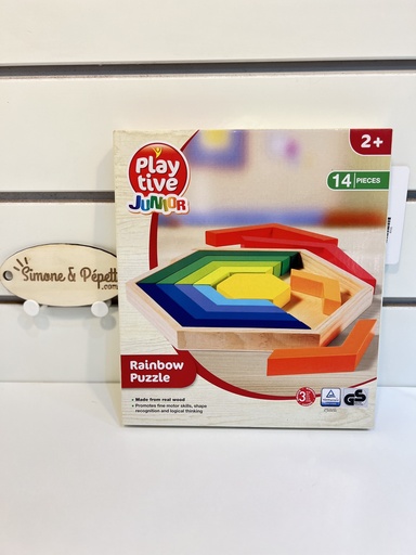 [B01035] Puzzle en bois - Playtive - Rainbow